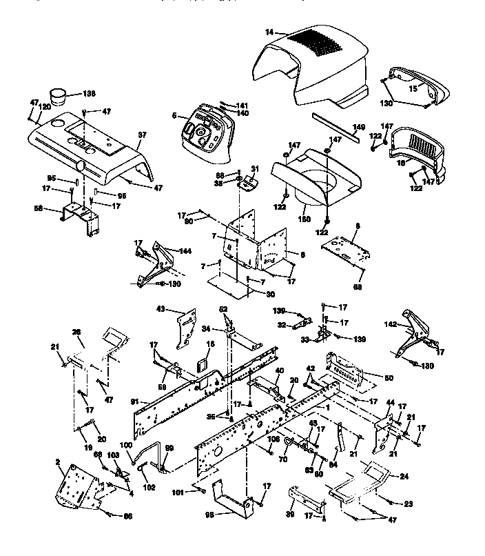Craftsman 917273220 chassis and enclosures diagram