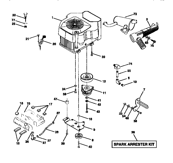 Craftsman 917273220 engine diagram