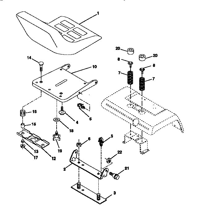 Craftsman 917273220 seat assembly diagram