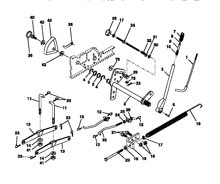 Craftsman 917273220 lift assembly diagram