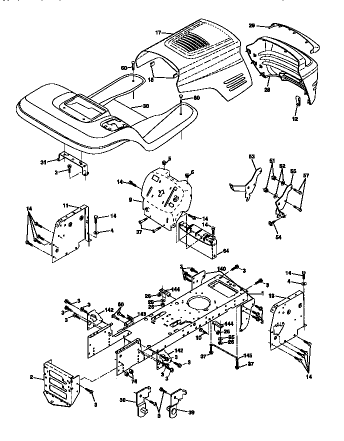 Craftsman 917270721 chassis and enclosures diagram