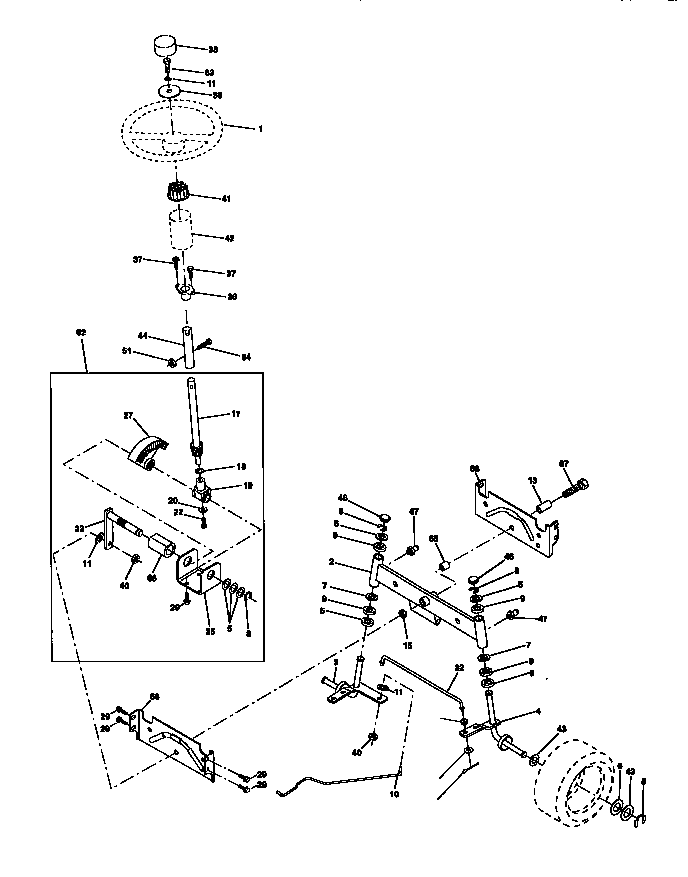 Craftsman 917270721 steering assembly diagram
