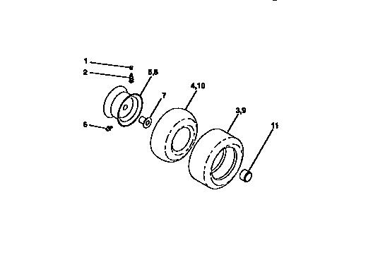 Craftsman 917270721 wheels and tires diagram