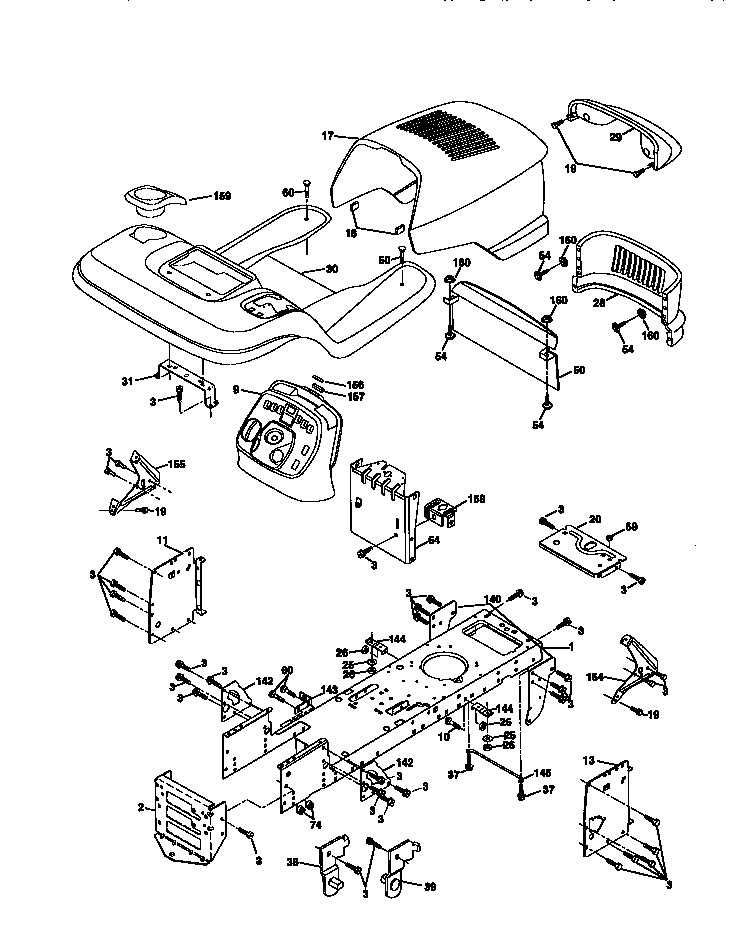 Craftsman 917272011 chassis and enclosures diagram