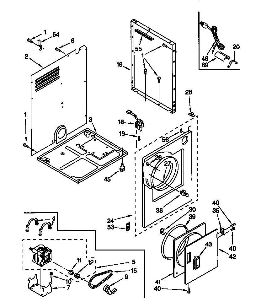 Kenmore 11088722891 cabinet diagram