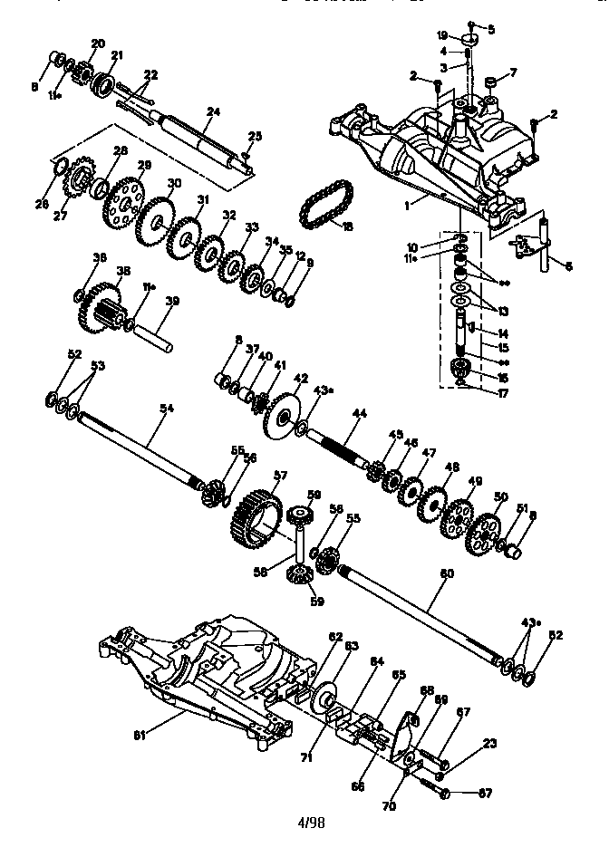 Footedana 4360-128 transaxle 4360-128 diagram