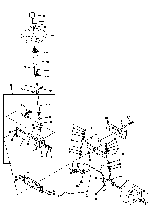 Craftsman 917271041 steering assembly diagram