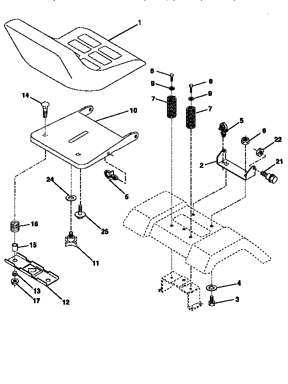 Craftsman 917271041 seat assembly diagram