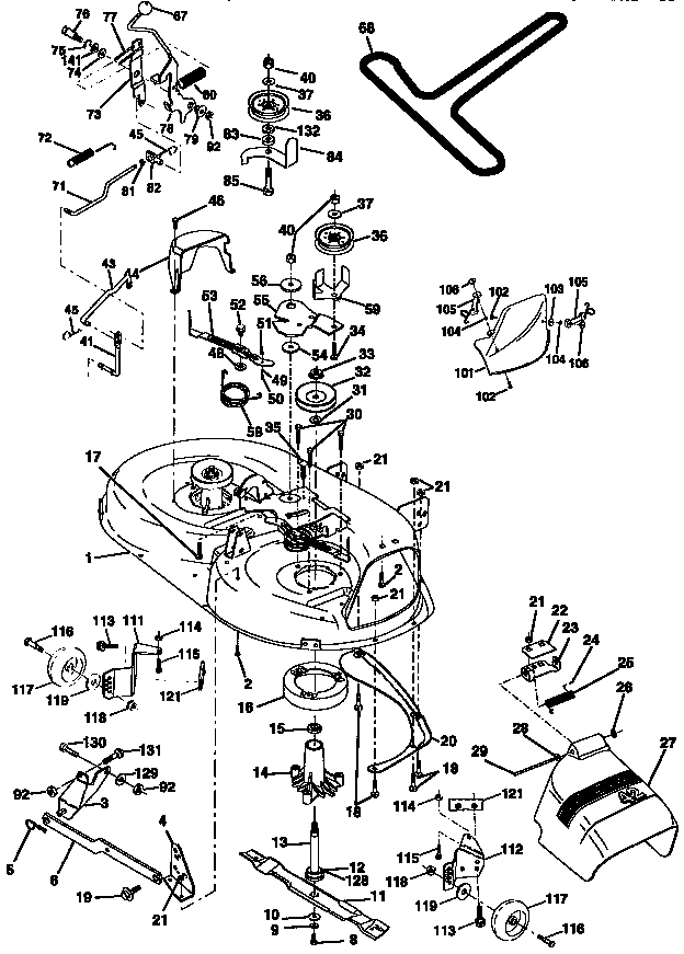Craftsman 917271041 mower deck diagram