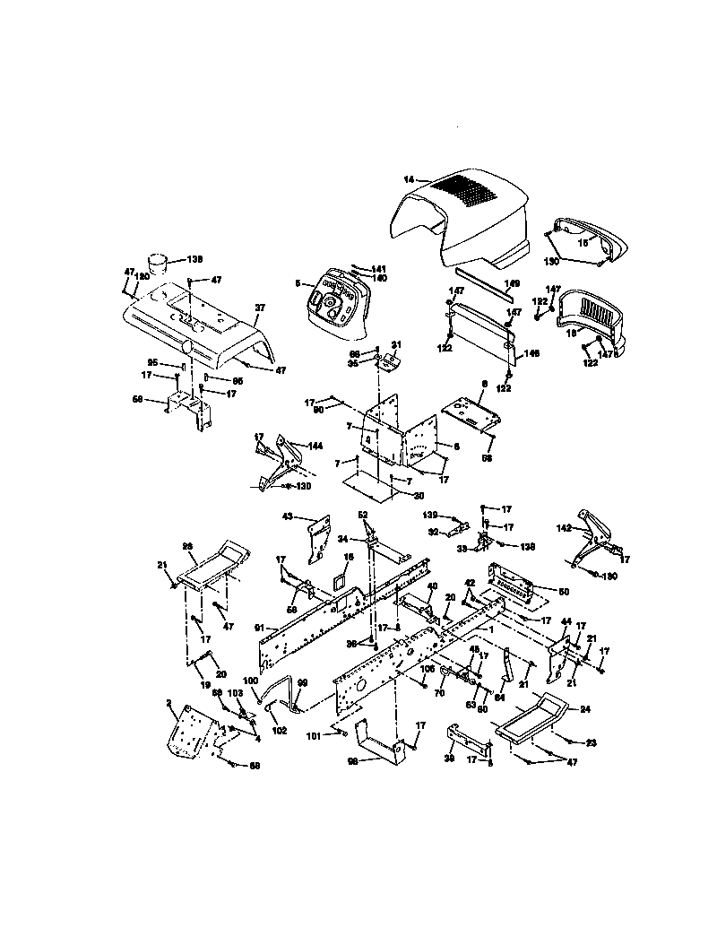 Craftsman 917273041 chassis and enclosures diagram