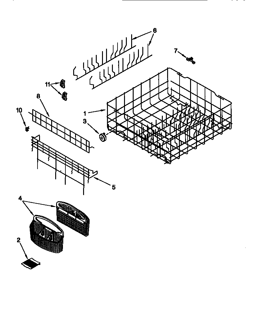 KitchenAid KUDS24SEAL3 lower rack diagram