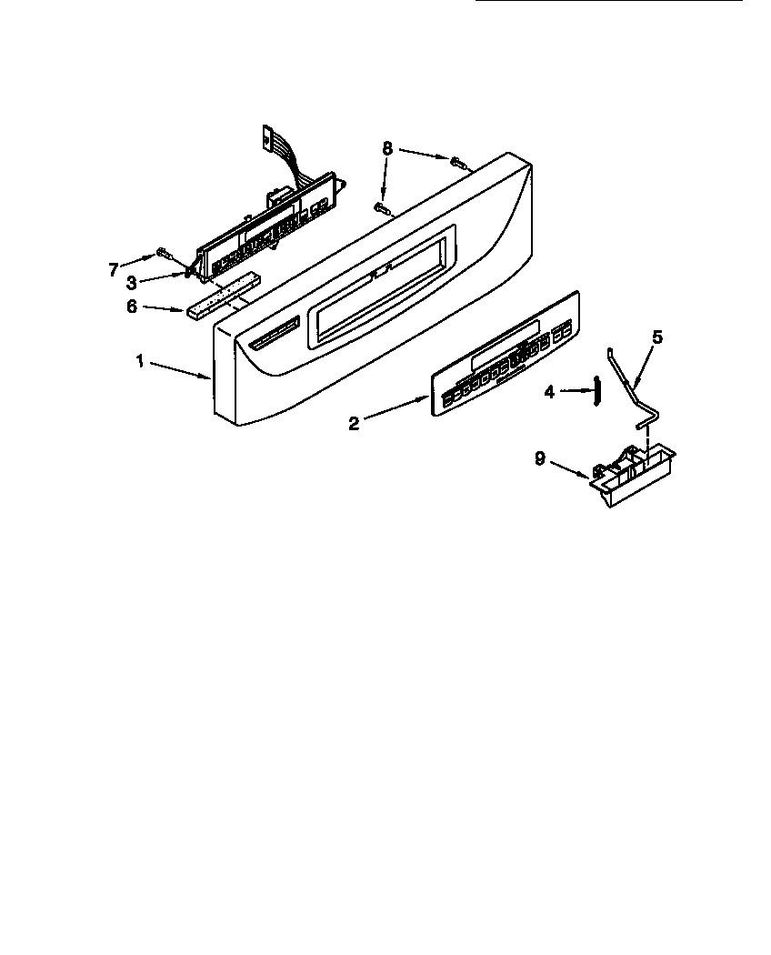 KitchenAid KUDV24SEBL3 control panel diagram