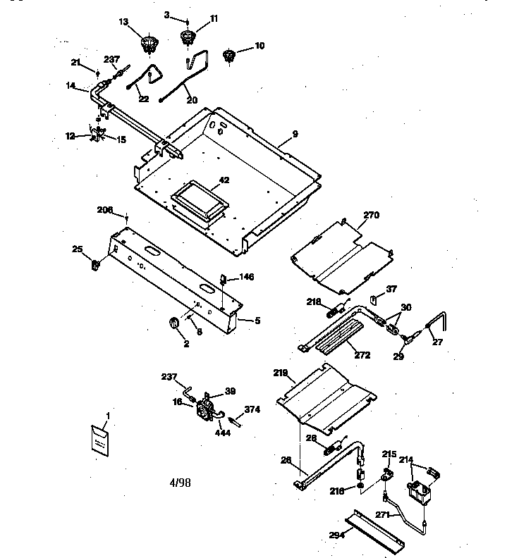 GE JGBP86WEA1WW gas burner parts diagram