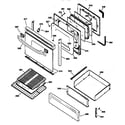 GE JGBP86WEA1WW door & drawer parts diagram