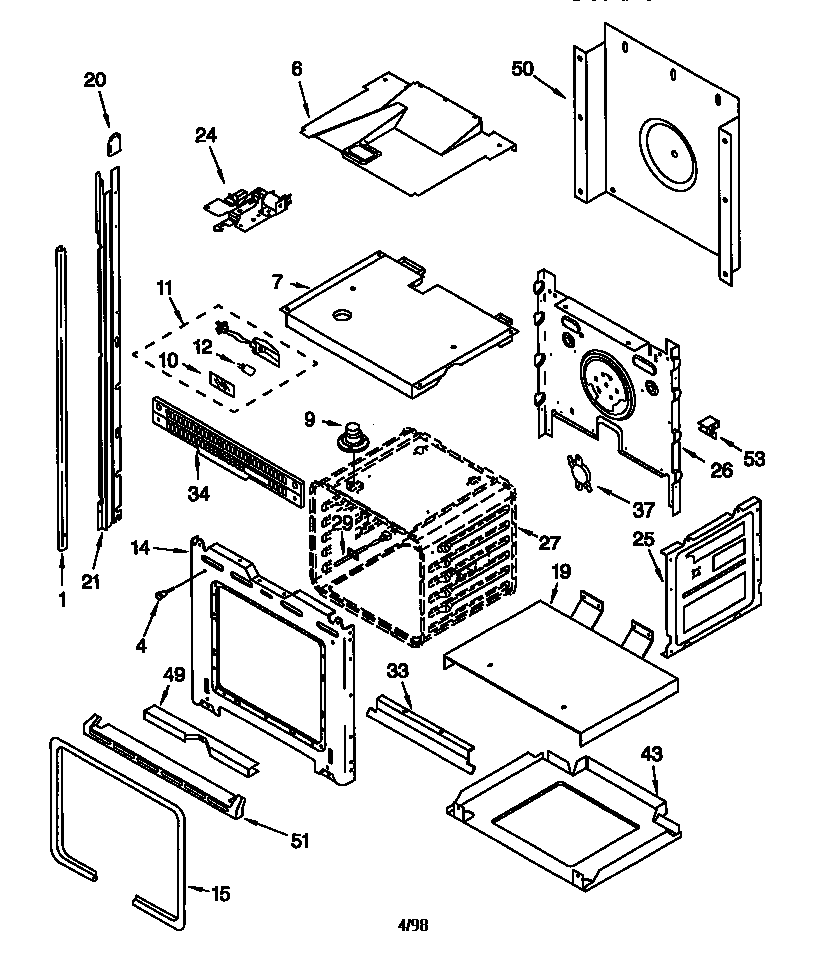 KitchenAid KEBI276DWH6 oven diagram