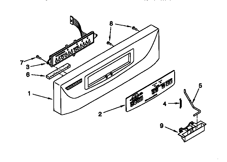 KitchenAid KUDM24SEAL3 control panel diagram