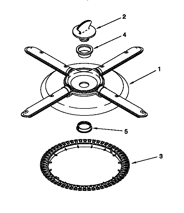 KitchenAid KUDM24SEAL3 lower washarm and strainer diagram