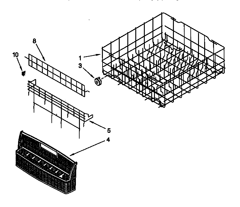 KitchenAid KUDM24SEAL3 lower rack diagram