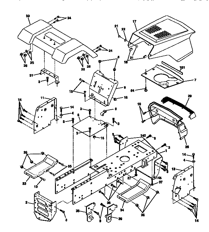 Craftsman 917270411 chassis and enclosures diagram