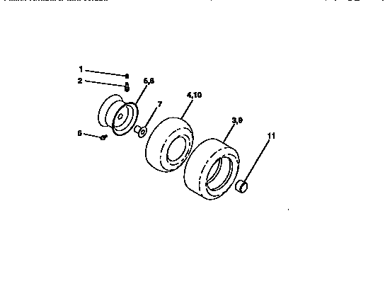 Craftsman 917270411 wheels and tires diagram