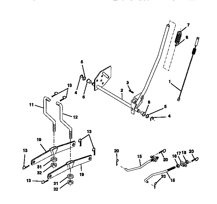 Craftsman 917270411 lift assembly diagram