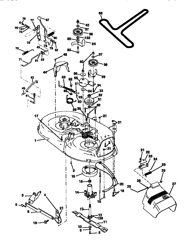 Craftsman 917270411 mower deck diagram