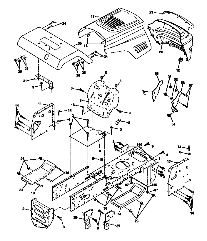 Craftsman 917270612 chassis and enclosures diagram