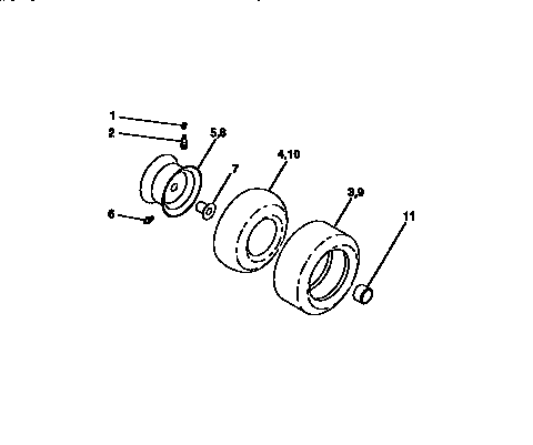 Craftsman 917270612 wheels and tires diagram