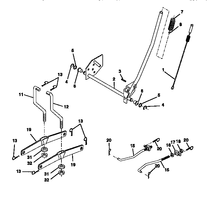 Craftsman 917270612 lift assembly diagram