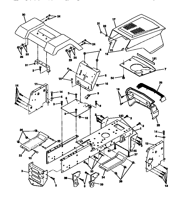 Craftsman 917270311 chassis and enclosures diagram