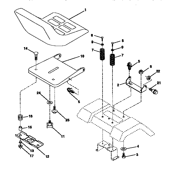Craftsman 917270311 seat assembly diagram