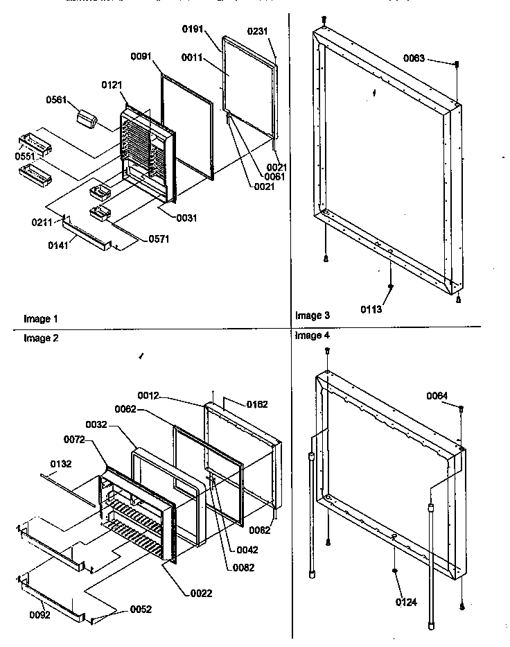 Kenmore 59668142790 door assemblies diagram