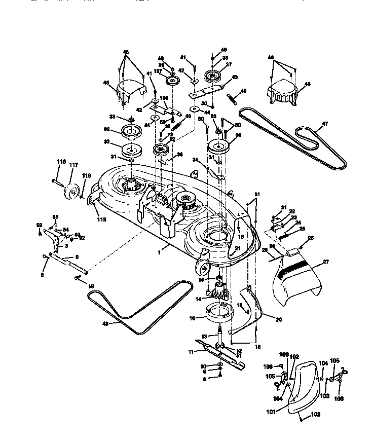 Craftsman 917272021 mower deck diagram