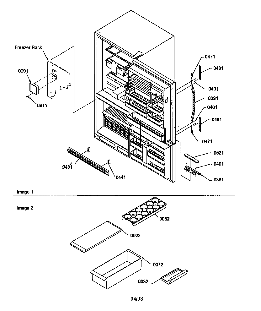 Kenmore 59668142791 door handles and accessories diagram