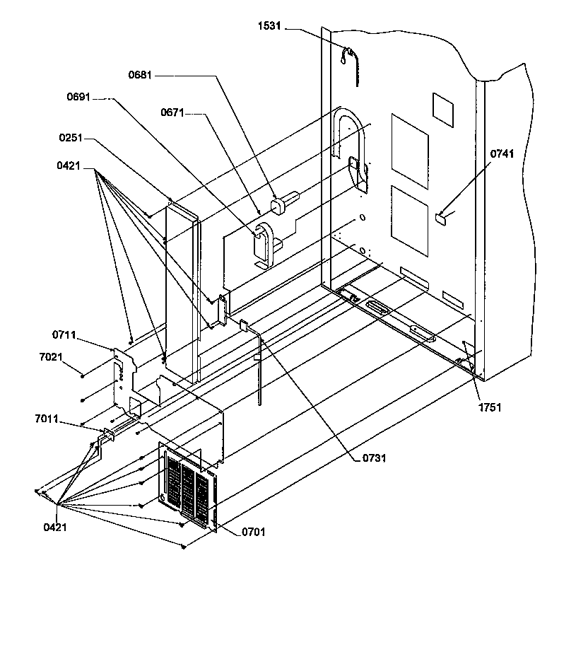 Kenmore 59668142791 cabinet back diagram