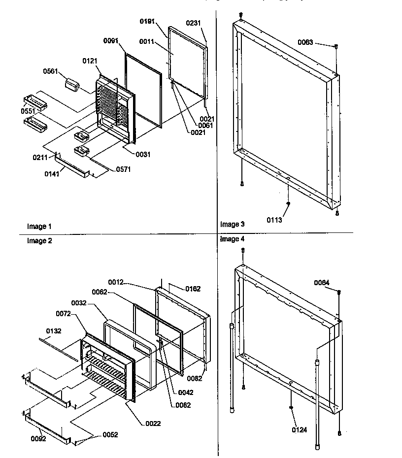 Kenmore 59668142791 door assemblies diagram