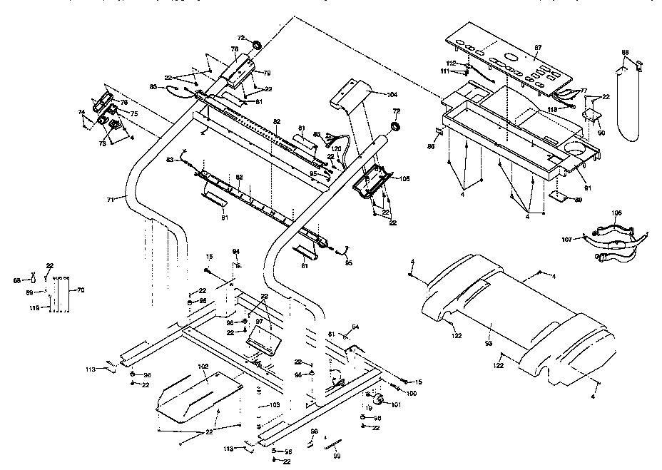 Proform PFTL78574 console assembly diagram
