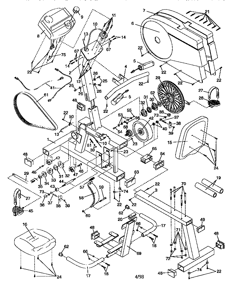 Proform PFEX97571 unit parts diagram