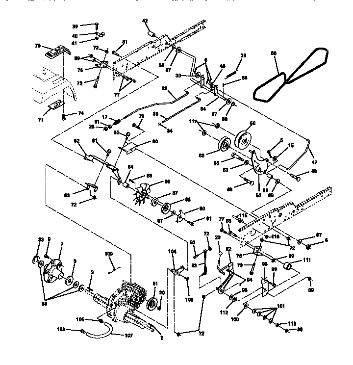 Craftsman 917273940 ground drive diagram