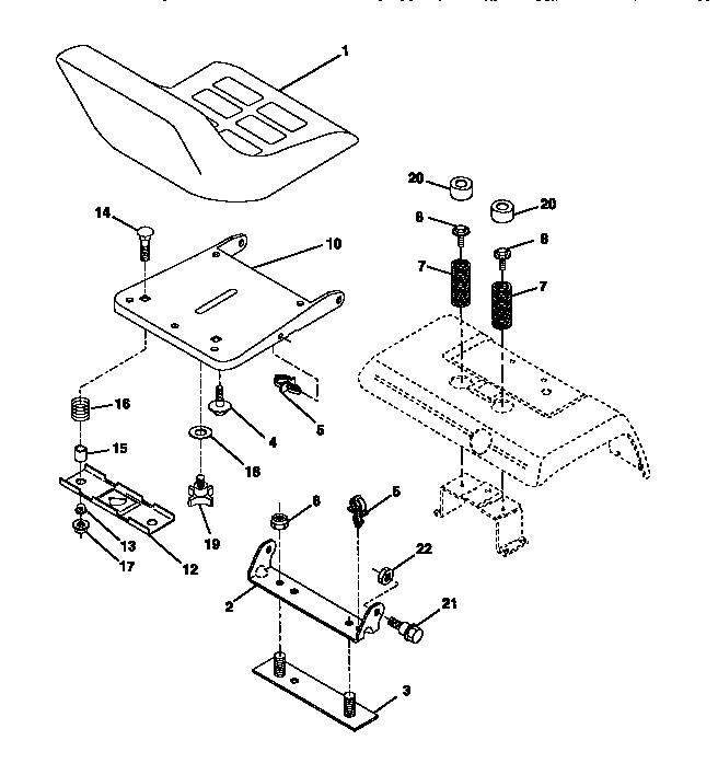 Craftsman 917273940 seat assembly diagram