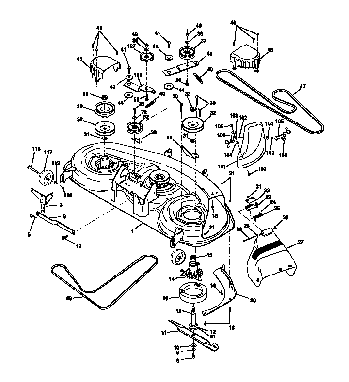 Craftsman 917273940 mower deck diagram