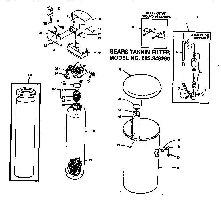 Kenmore 625348260 unit parts diagram