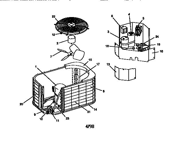 York H1RC018S06A air conditioning outdoor unit diagram