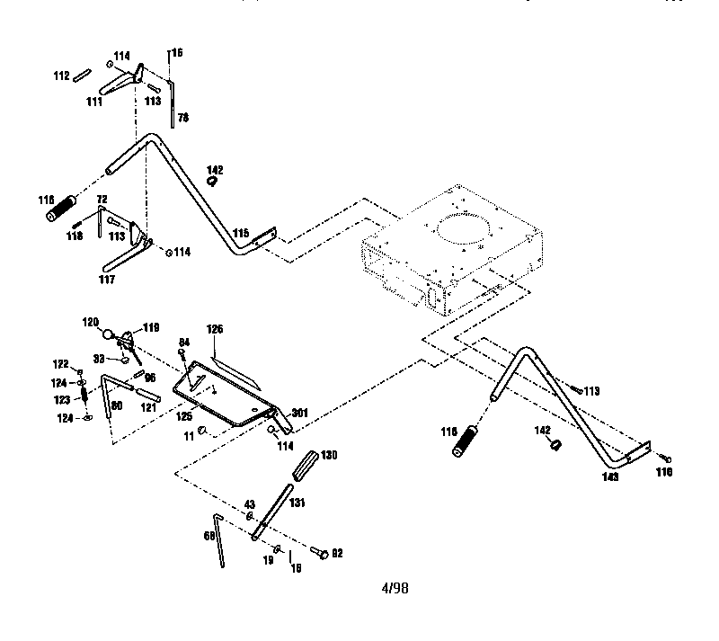 Craftsman 987889000 handlebar/console assembly diagram
