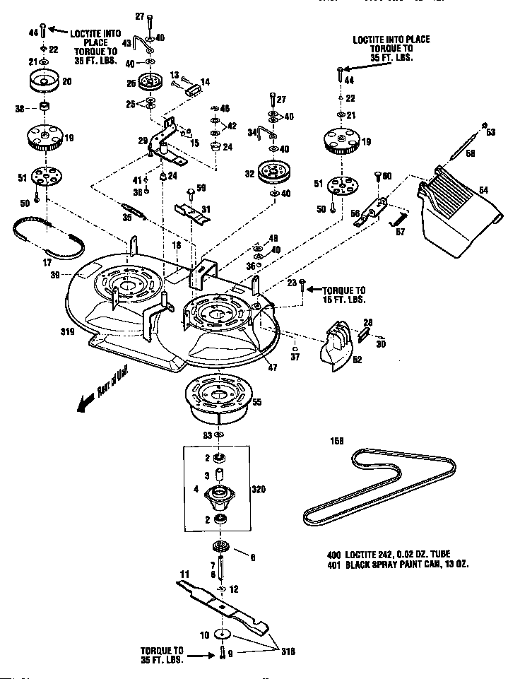 Craftsman 987889000 mower deck assembly diagram