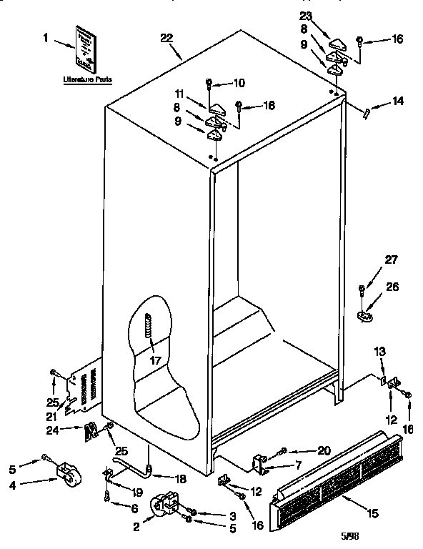 Kenmore 10657262790 cabinet diagram