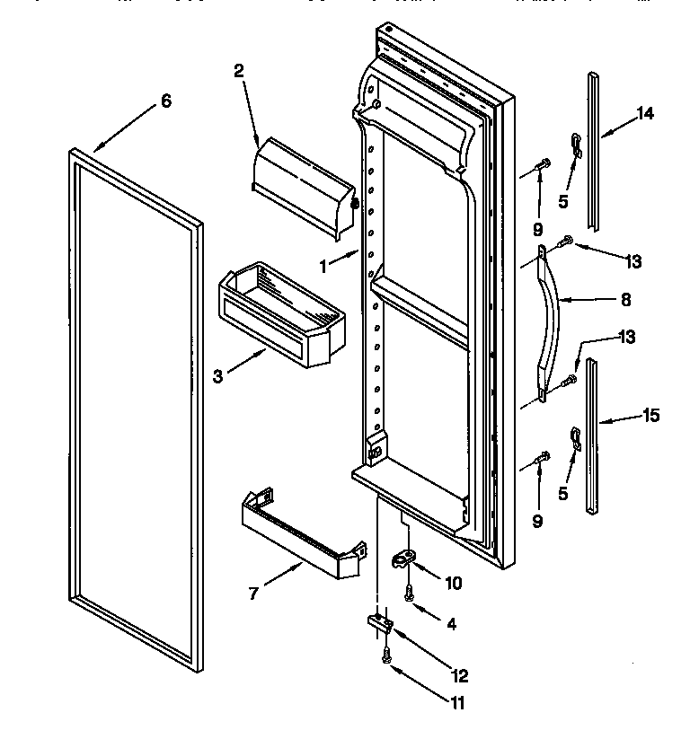 Kenmore 10657262790 refrigerator door diagram