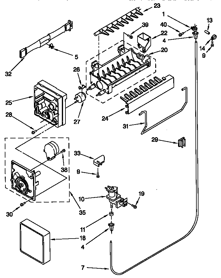 Kenmore 10667062791 icemaker diagram