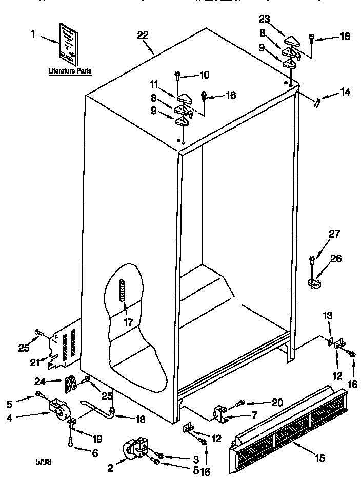 Kenmore 10657282790 cabinet diagram