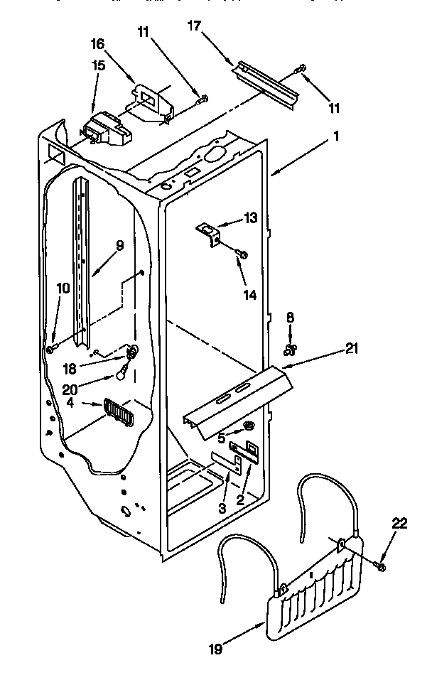 Kenmore 10657282790 refrigerator liner diagram
